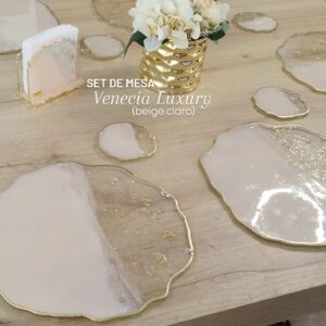 Set de Mesa  VENECIA LUXURY Beige Claro