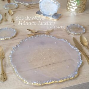 Set de Mesa  MONACO LUXURY Gris perla